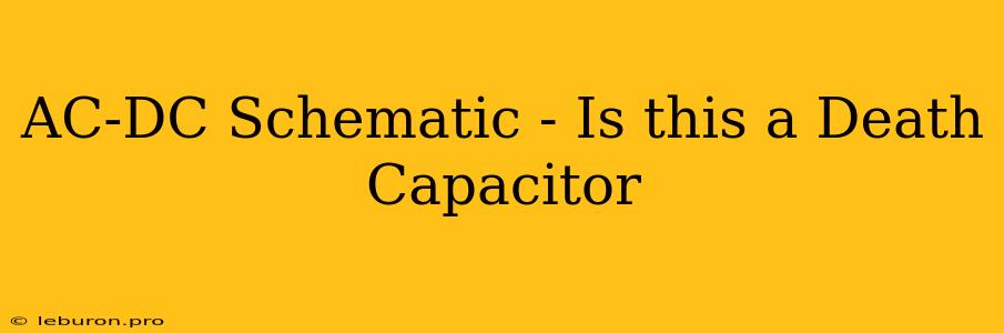 AC-DC Schematic - Is This A Death Capacitor 