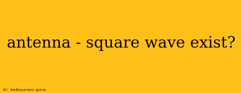 Antenna - Square Wave Exist?