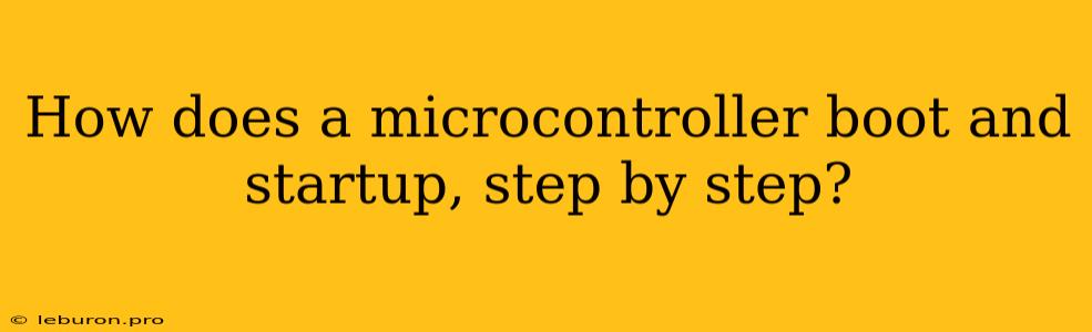 How Does A Microcontroller Boot And Startup, Step By Step?