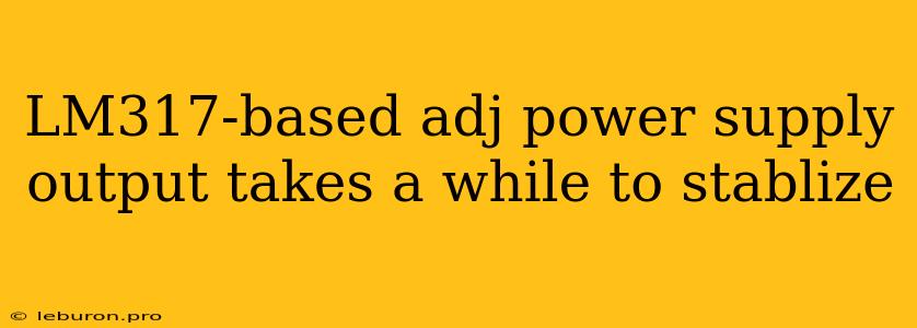 LM317-based Adj Power Supply Output Takes A While To Stablize