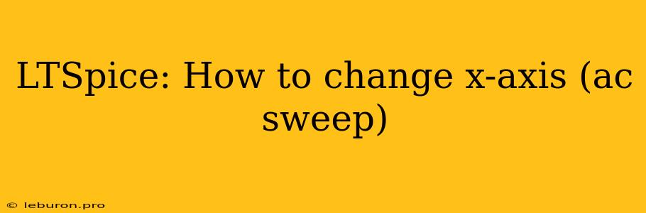 LTSpice: How To Change X-axis (ac Sweep)