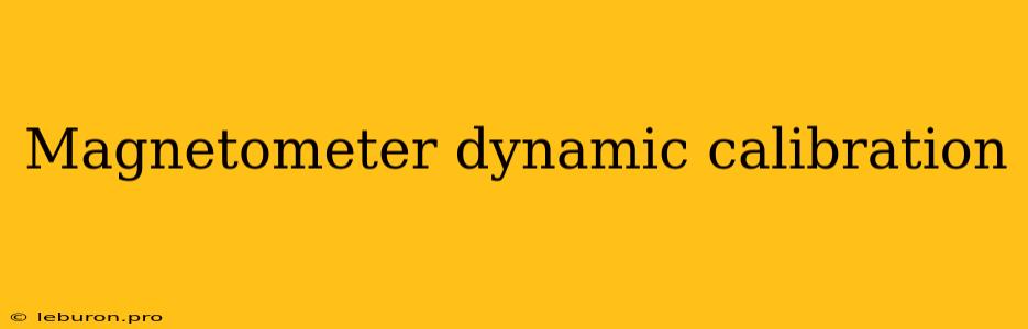 Magnetometer Dynamic Calibration