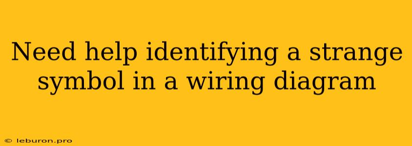 Need Help Identifying A Strange Symbol In A Wiring Diagram