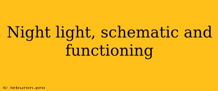 Night Light, Schematic And Functioning