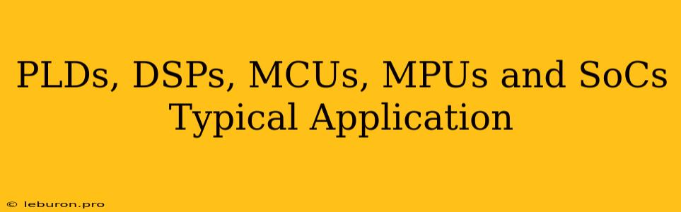 PLDs, DSPs, MCUs, MPUs And SoCs Typical Application