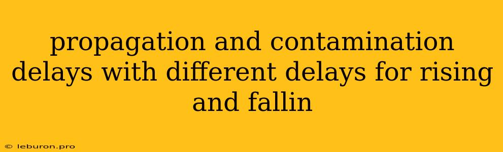 Propagation And Contamination Delays With Different Delays For Rising And Fallin