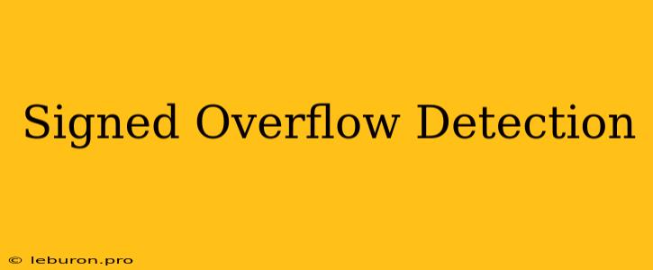 Signed Overflow Detection