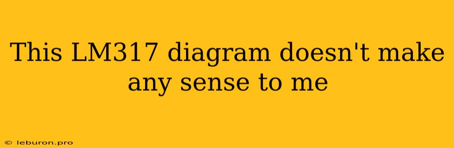This LM317 Diagram Doesn't Make Any Sense To Me