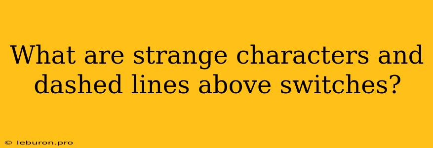 What Are Strange Characters And Dashed Lines Above Switches?