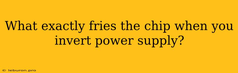 What Exactly Fries The Chip When You Invert Power Supply?