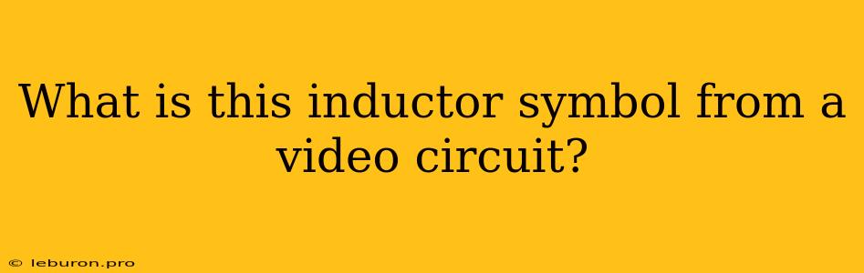 What Is This Inductor Symbol From A Video Circuit?