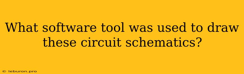 What Software Tool Was Used To Draw These Circuit Schematics?