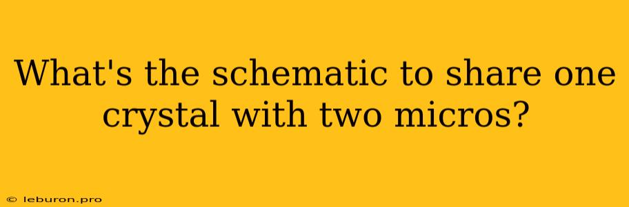 What's The Schematic To Share One Crystal With Two Micros?