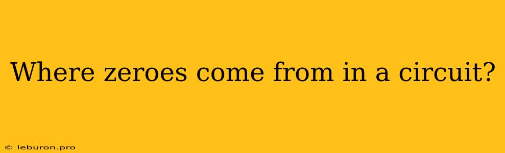 Where Zeroes Come From In A Circuit?
