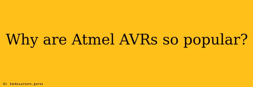 Why Are Atmel AVRs So Popular?