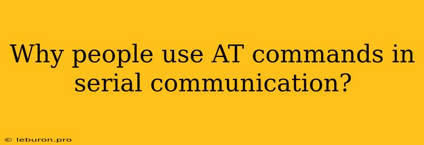 Why People Use AT Commands In Serial Communication?