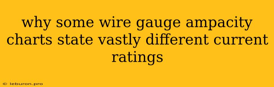 Why Some Wire Gauge Ampacity Charts State Vastly Different Current Ratings